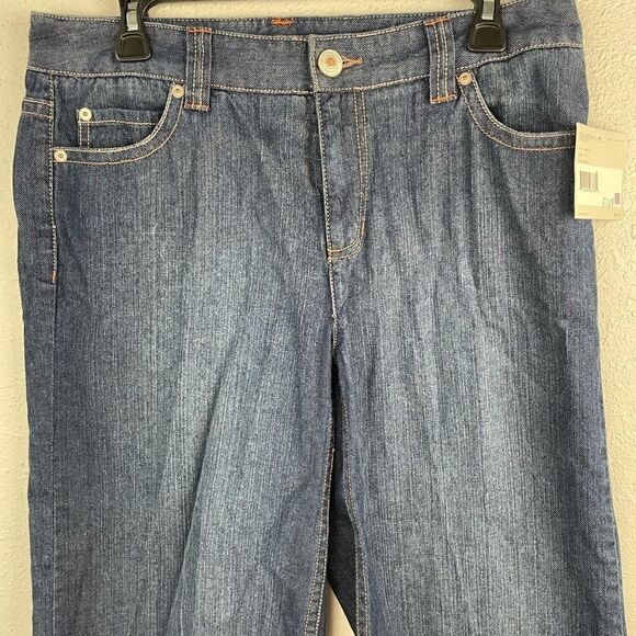 NWT Liz Claiborne Denim Cropped Pnats Size 10 - Picture 2 of 9